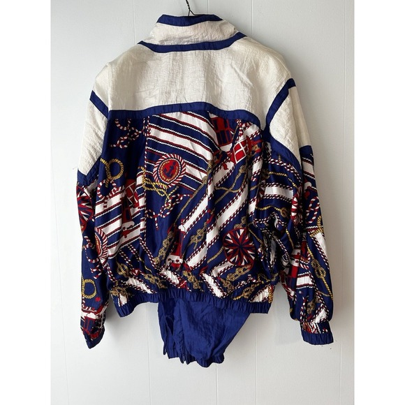 Size‎ LP Windbreaker Set. Nautical Theme 1990S. Shoulder Pads, Casual. Part - Picture 12 of 12